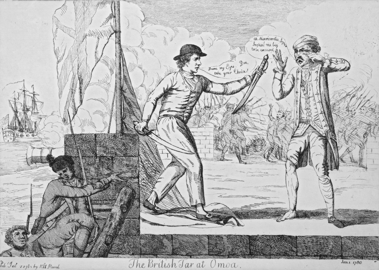 Britský dehet v Omoa, 1780 od English School