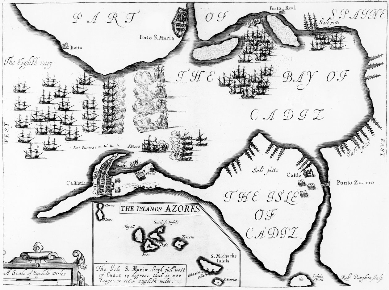 Dobytí Cádizu v roce 1596 od English School