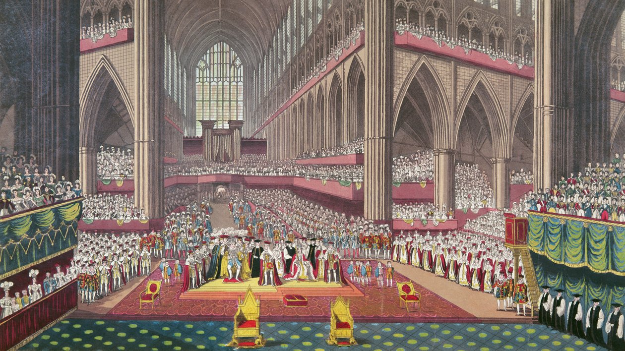 Korunovace krále Viléma IV a královny Adelaide, 1831 od English School