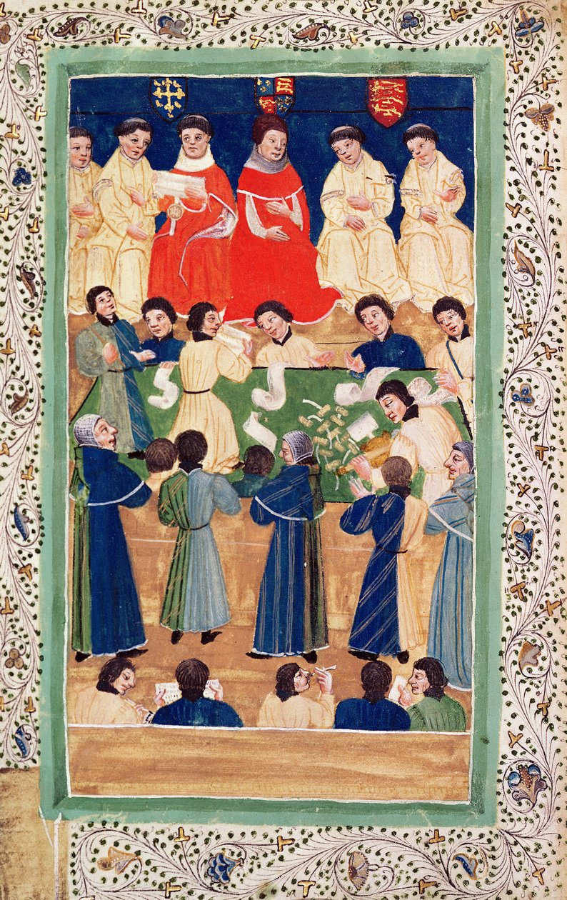 The Court of Chancery, c.1460 (iluminace na pergamenu) od English School