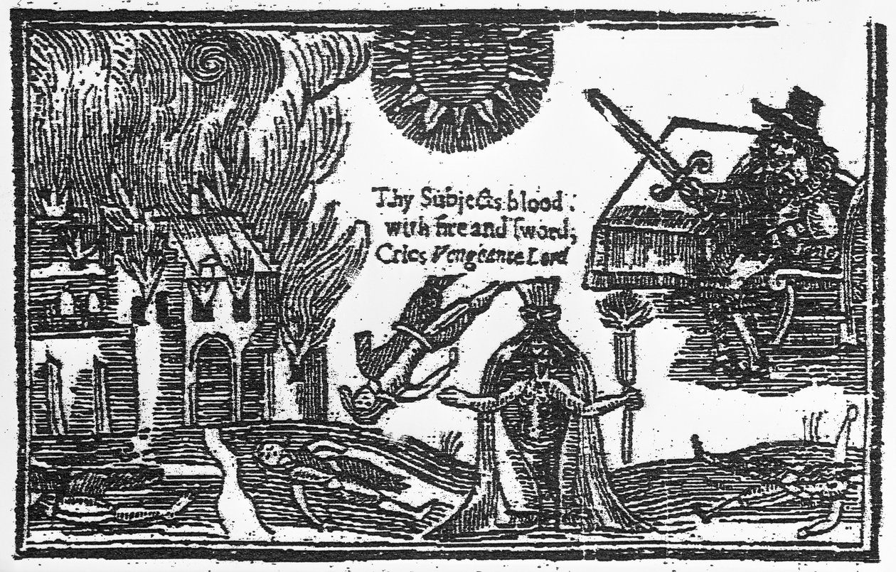 Zničení Colchesteru během anglické občanské války, 1648 od English School