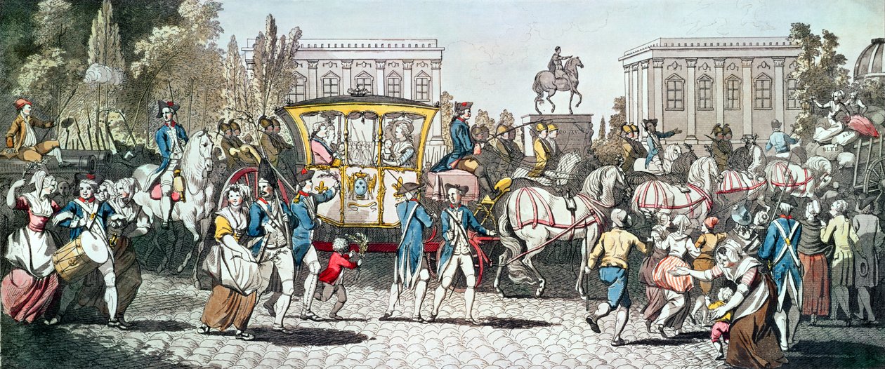 Vstup Ludvíka XVI. (1754-93) do Paříže, 6. října 1789 od English School