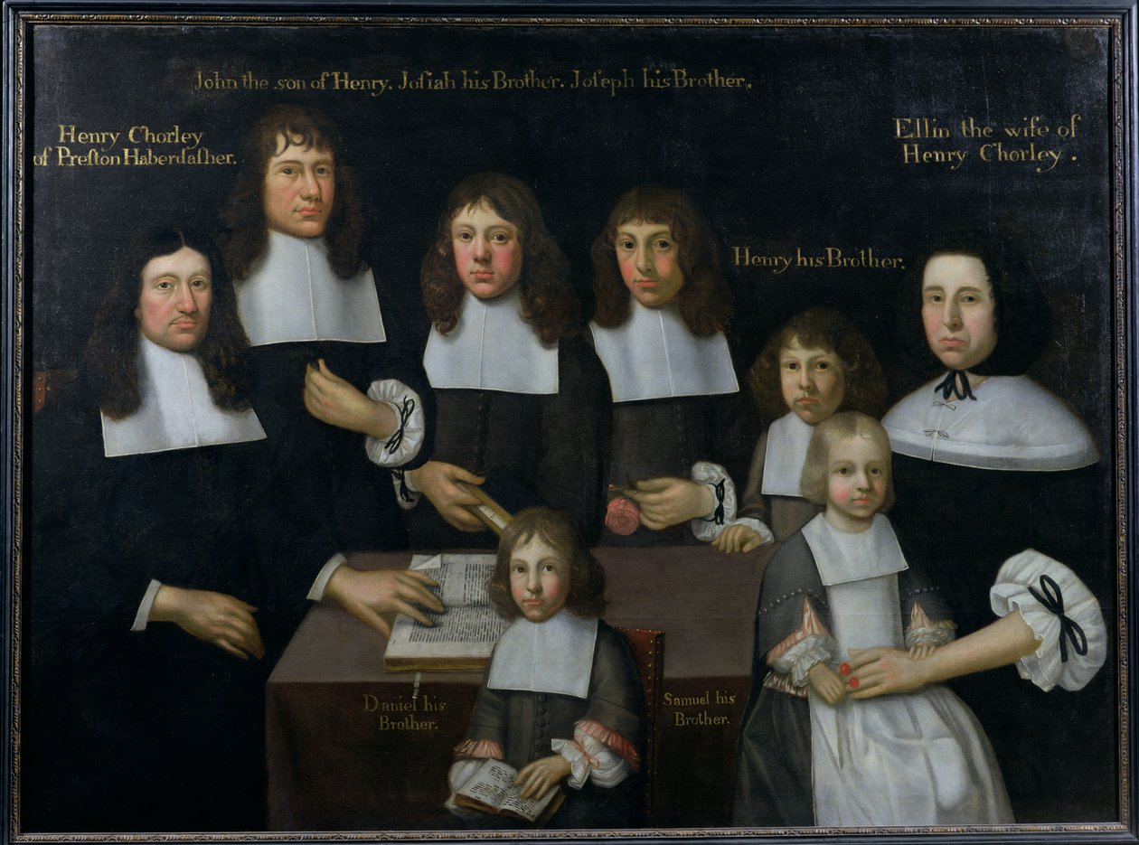 Rodina Henryho Chorleyho, galanterie z Prestonu, kolem roku 1680 od English School