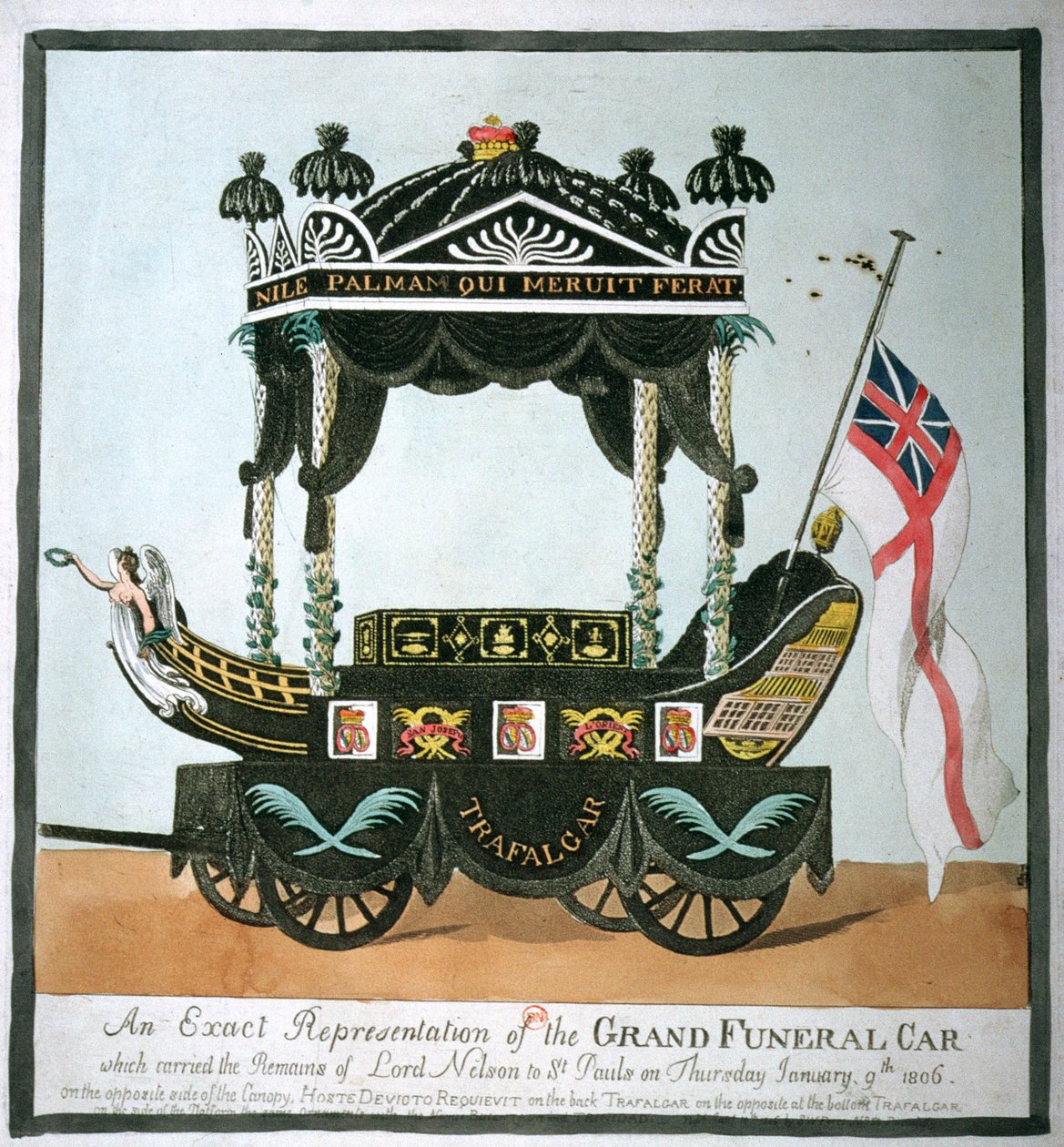 Pohřeb lorda Nelsona (1758-1805) 9. ledna 1806 od English School