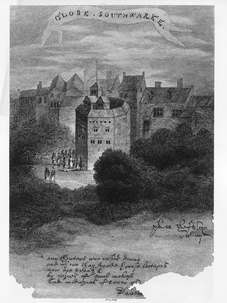 Divadlo Globe, Bankside, Southwark, podle kresby z „Pennant