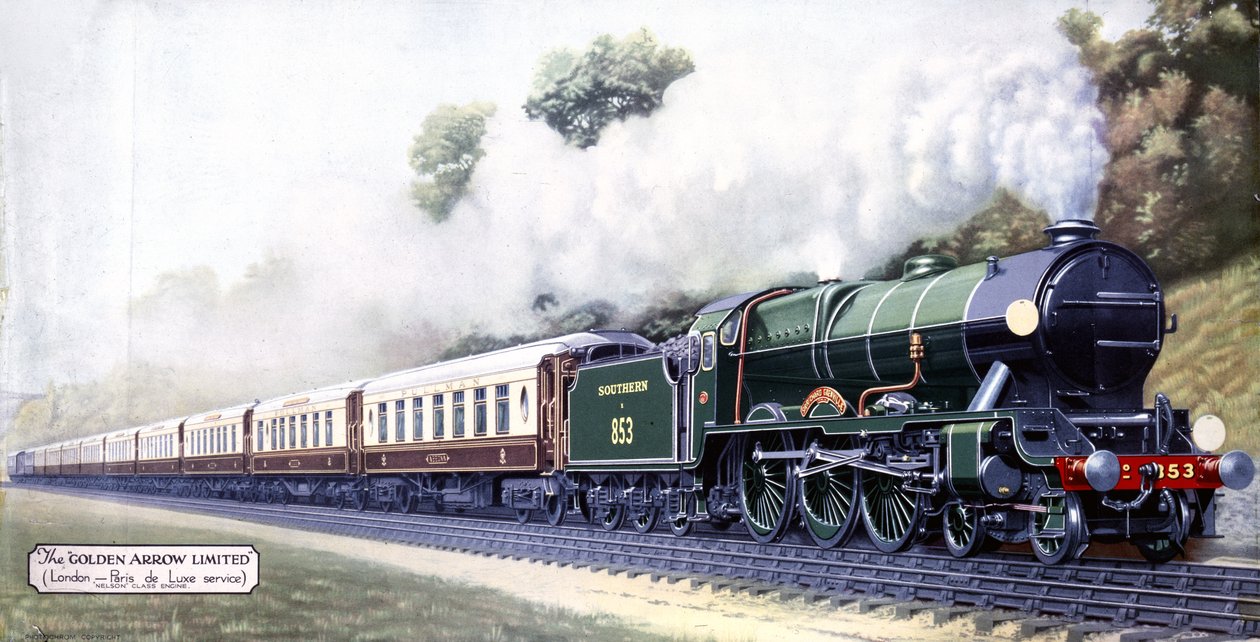 The Golden Arrow Limited, Londýn-Paříž De Luxe Service, 1900 od English School