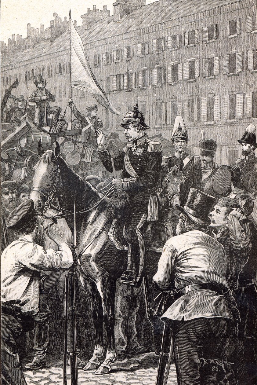 Pruský král promluvil k Berlíňanům v roce 1848 od English School