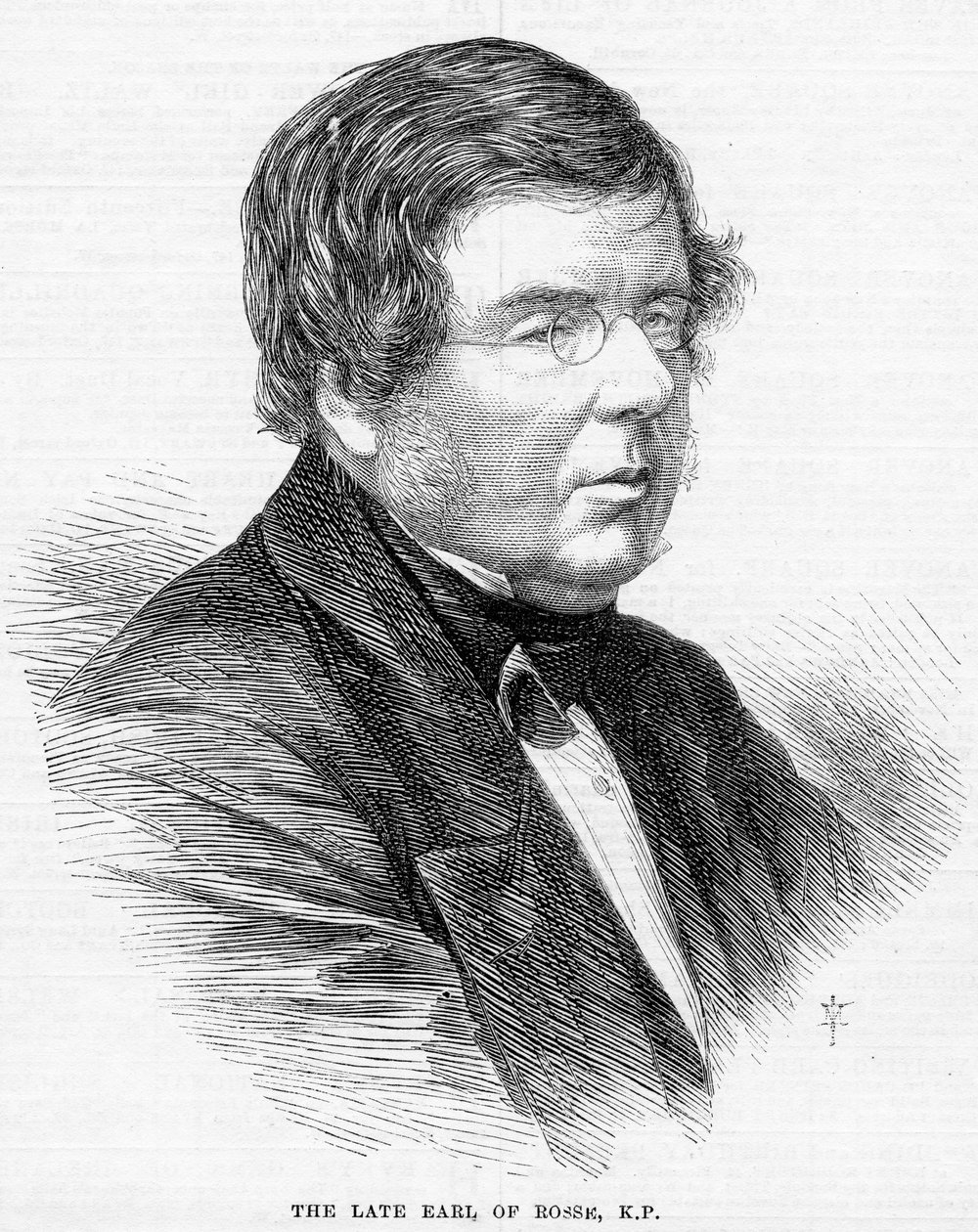 The Late Earl of Rosse, KP, ilustrace z 