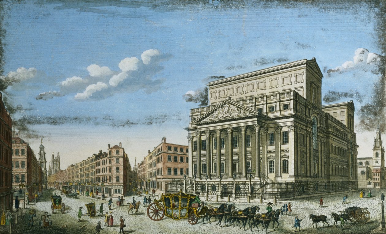 The Lord Mayors Mansion House, Londýn, kolem roku 1753 od English School