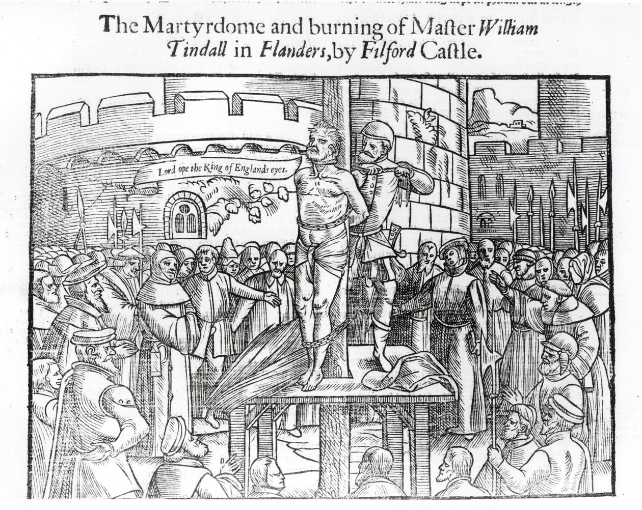 Martydome and Burning of Master William Tindall (c.1494-1536) in Flanders, by Filford Castle, from 