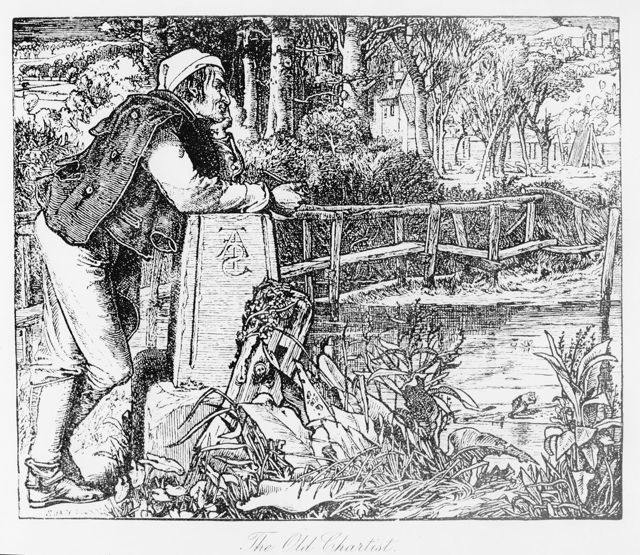 The Old Chartist, vyrytý Sandys, 1909 od English School