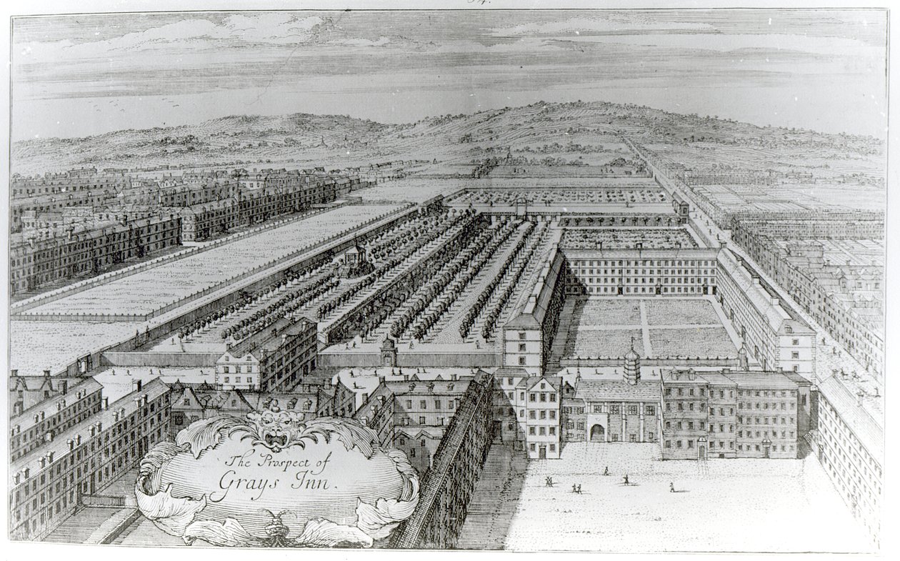 The Prospect of Grays Inn, 1720 od English School