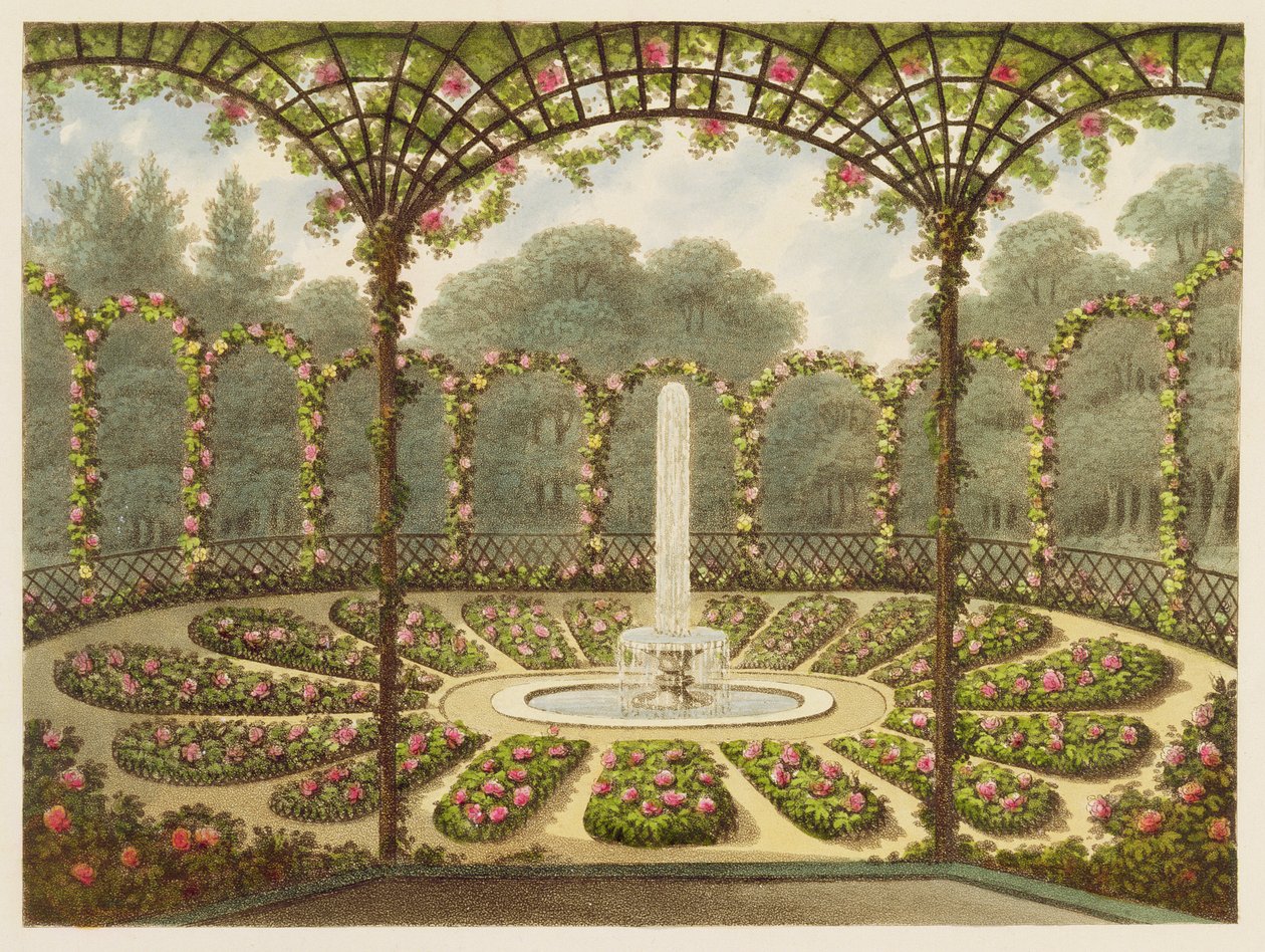 Růženec v Ashridge, hospoda. od J. Taylora, 1816 od English School