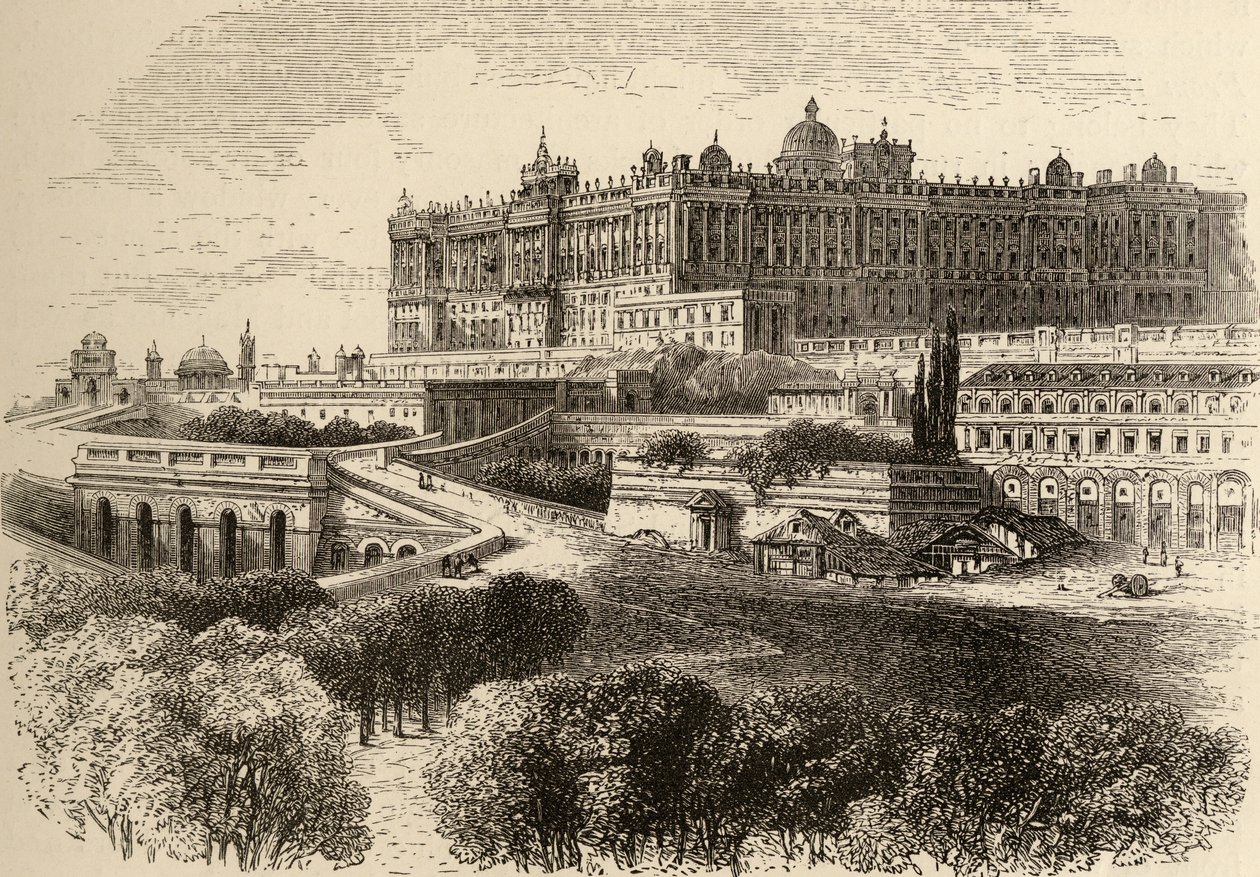 Královský palác, Madrid, ilustrace z 