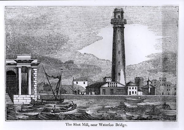 Shot Mill, poblíž mostu Waterloo od English School