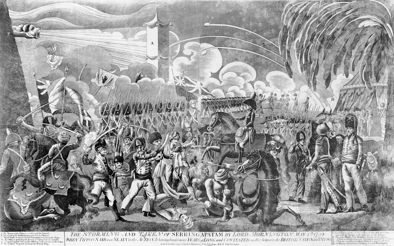 The Storming and Capture of Seringapatam Lord Mornington, 4th May 1799, pub. od G. Thompsona, 1800 od English School