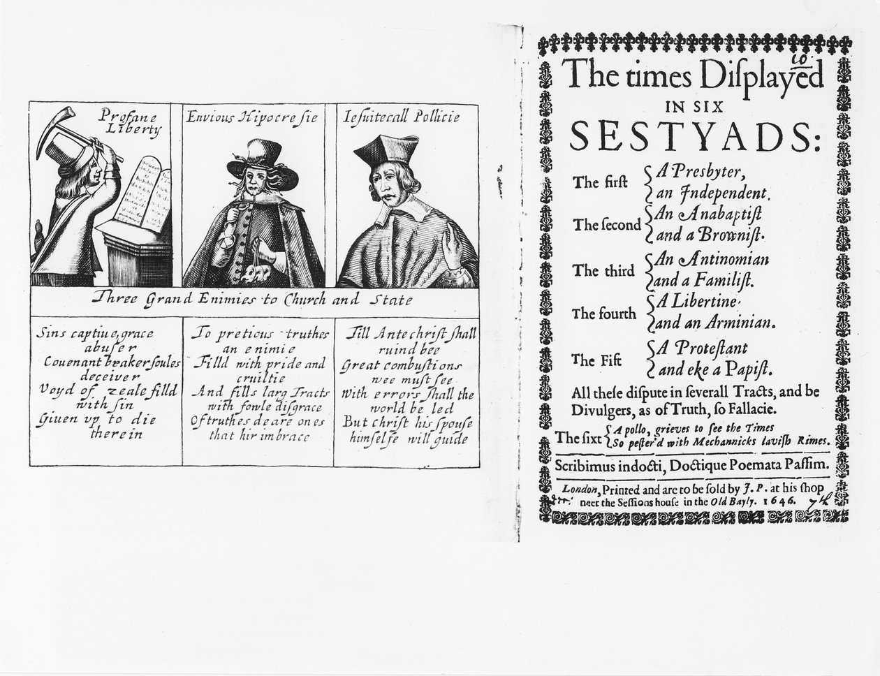 The Times Displayed in Six Sestyads, vydané v roce 1646 od English School