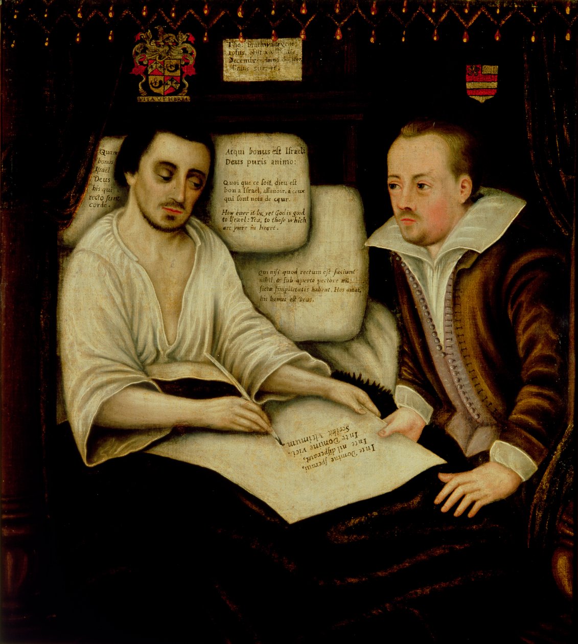 Thomas Braithwaite z Ambleside († 1607) tvoří svou závěť od English School