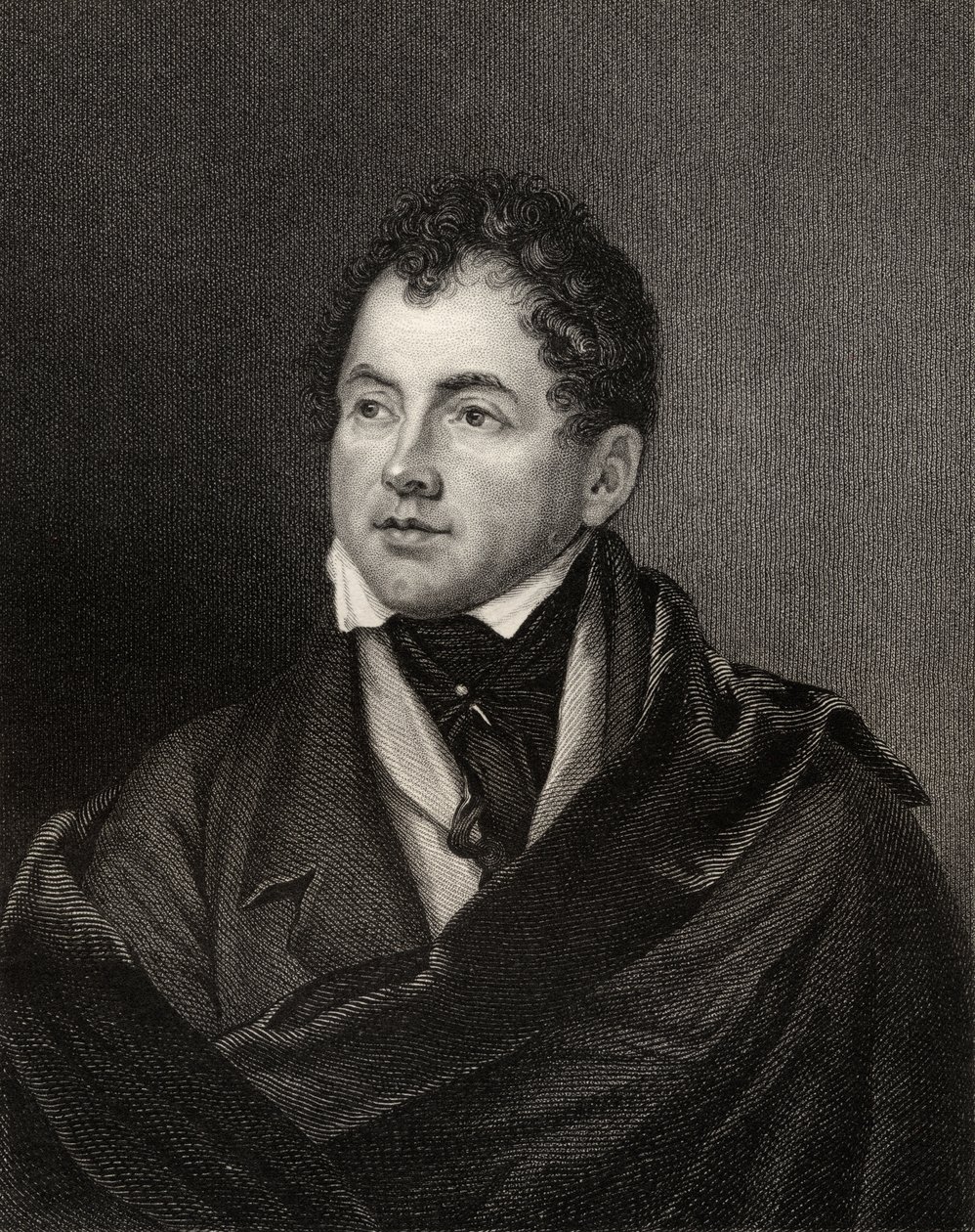 Thomas Moore, vyryl G. Adcock, z knihy "National Portrait Gallery, volume III", vydané kolem roku 1835. od English School