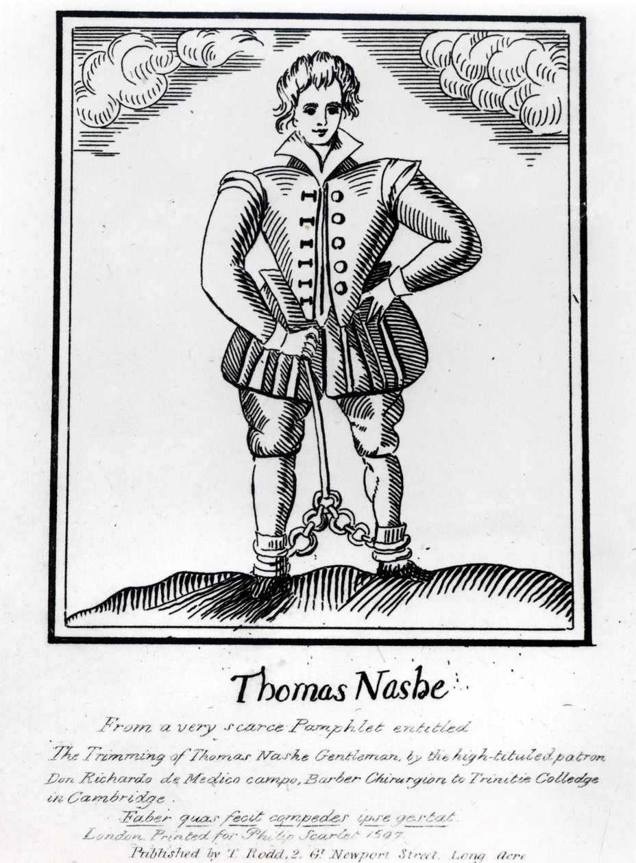 Thomas Nashe (1567-c.1601), z brožury, hospod. v roce 1597 od English School
