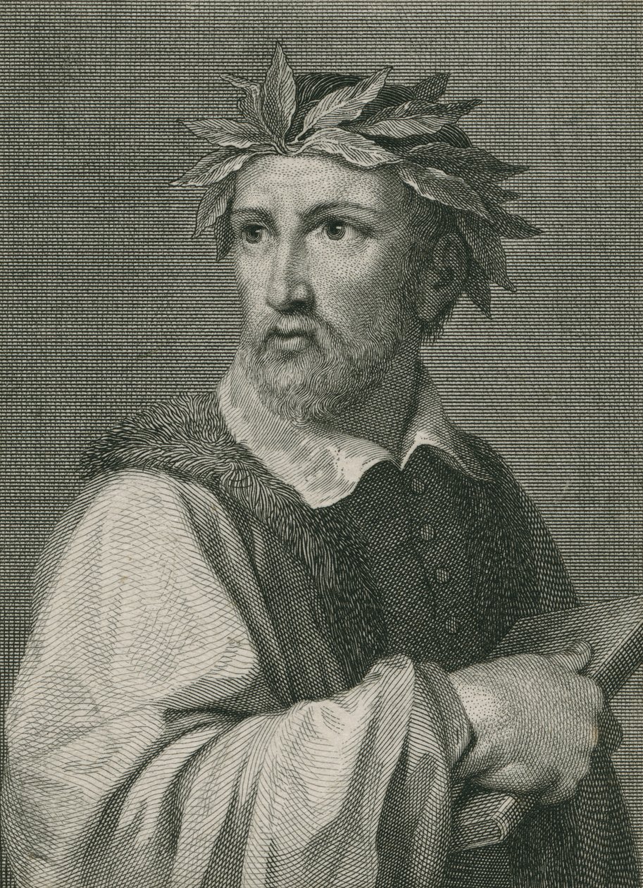 Torquato Tasso z „Galerie portrétů“, vydané v roce 1833 od English School