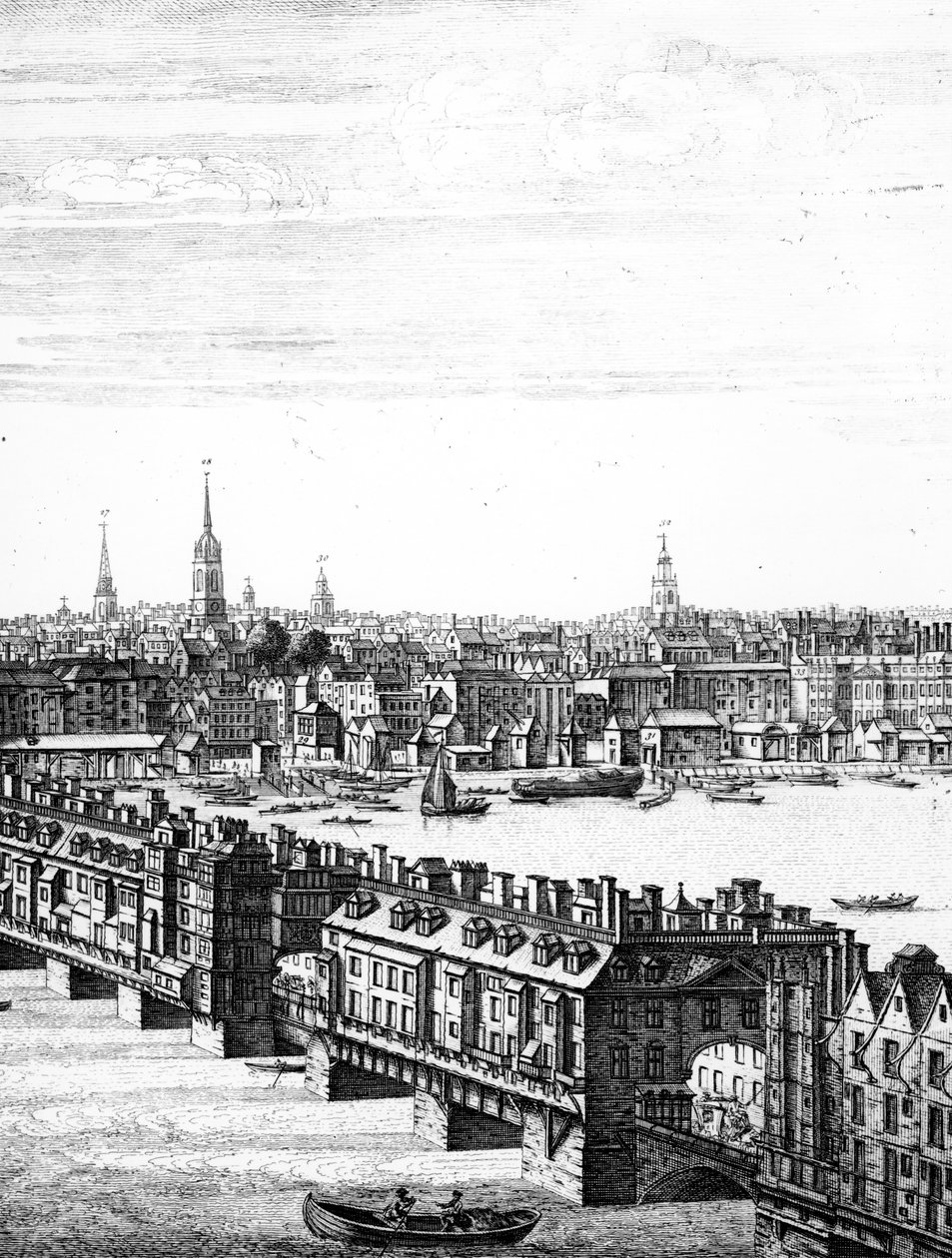 Pohled na Old London Bridge od English School