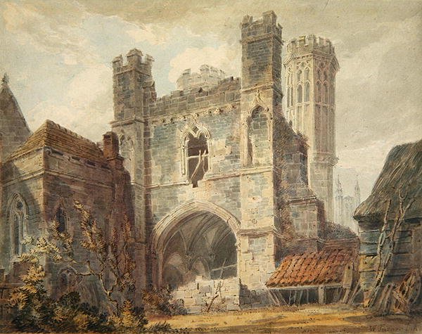 Pohled na zničený venkovský dům, 1853-84 od English School