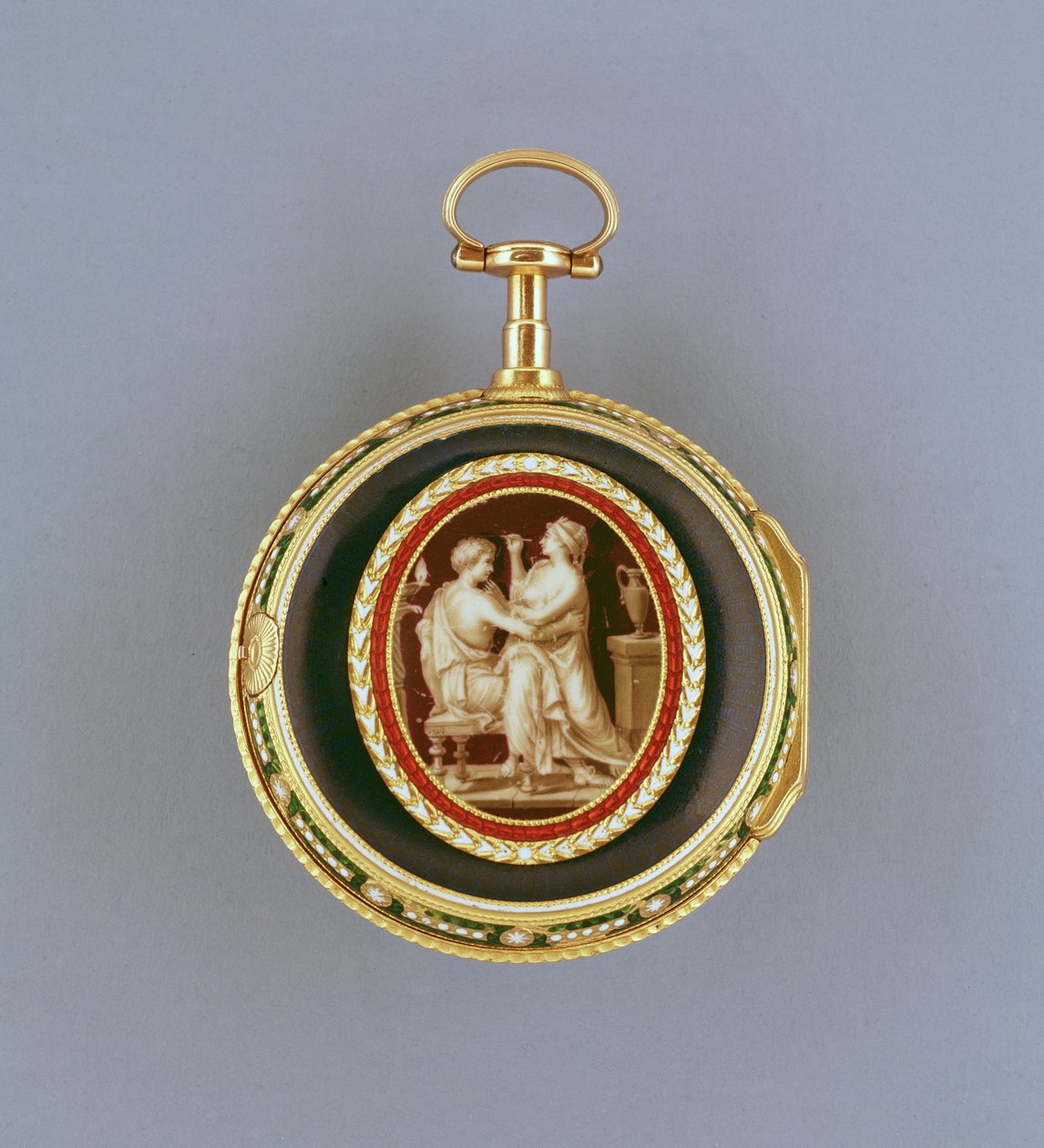 Hodinky, signováno Jas.Upjohn und Co., Londýn, 1778-79 (smaltované zlato) od English School