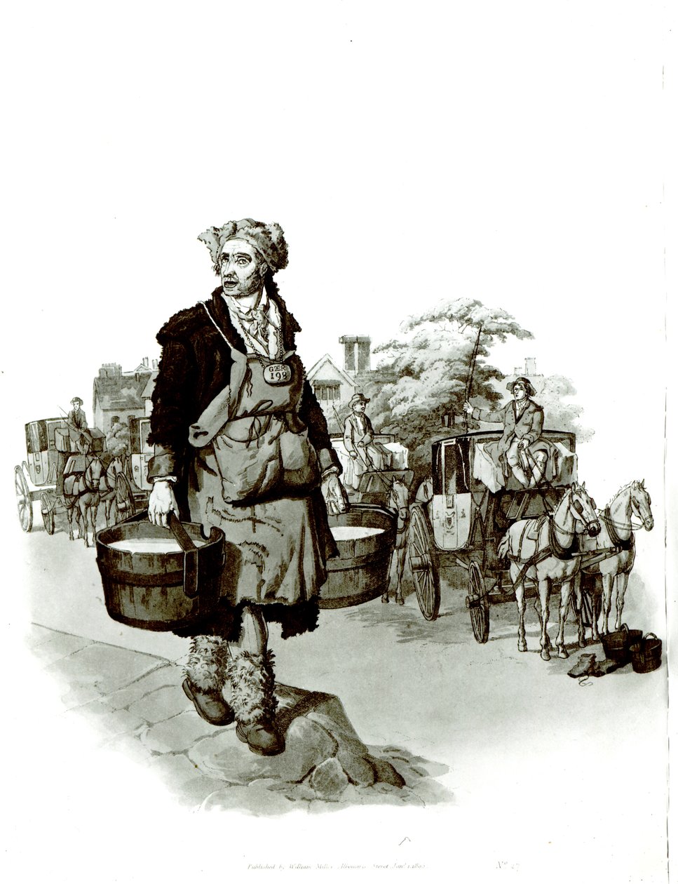 Waterman at a Coach Stand, 1805 od English School
