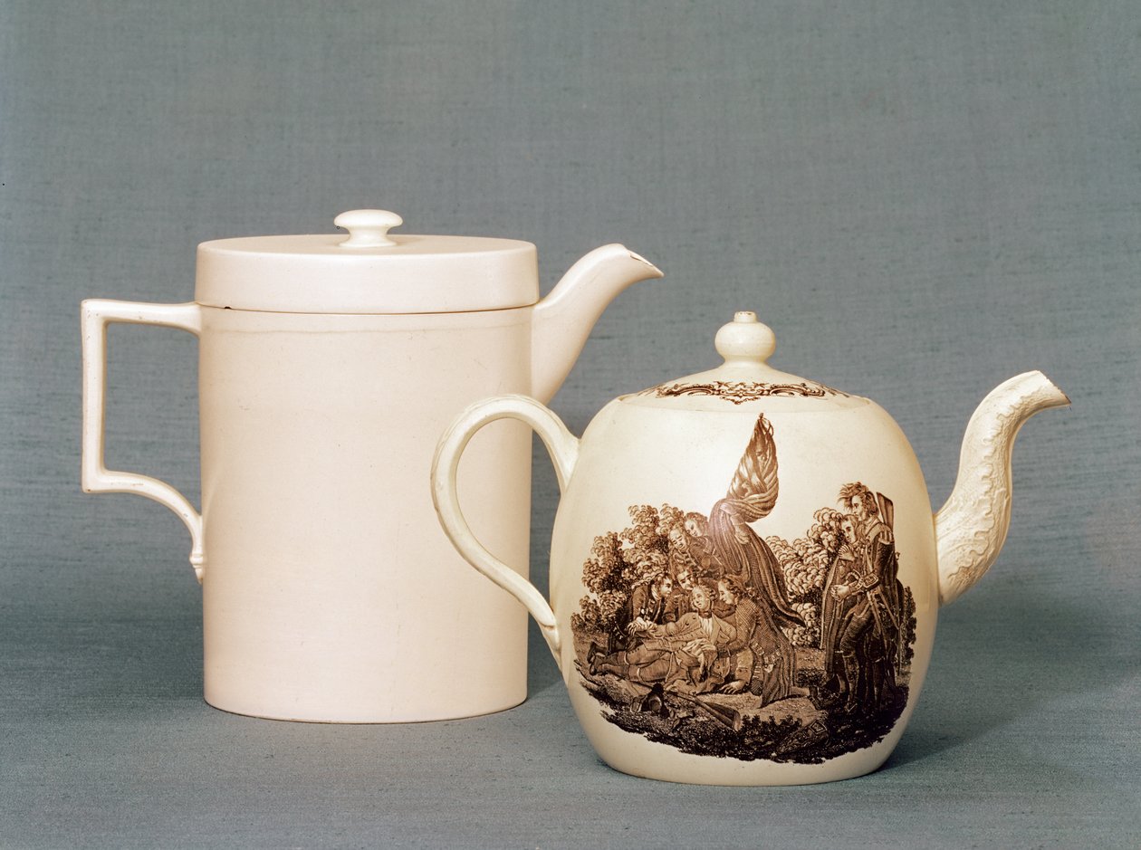 Wedgwood Queens zakrytý džbán a čajová konvice, 2. polovina 18. století (keramika) od English School