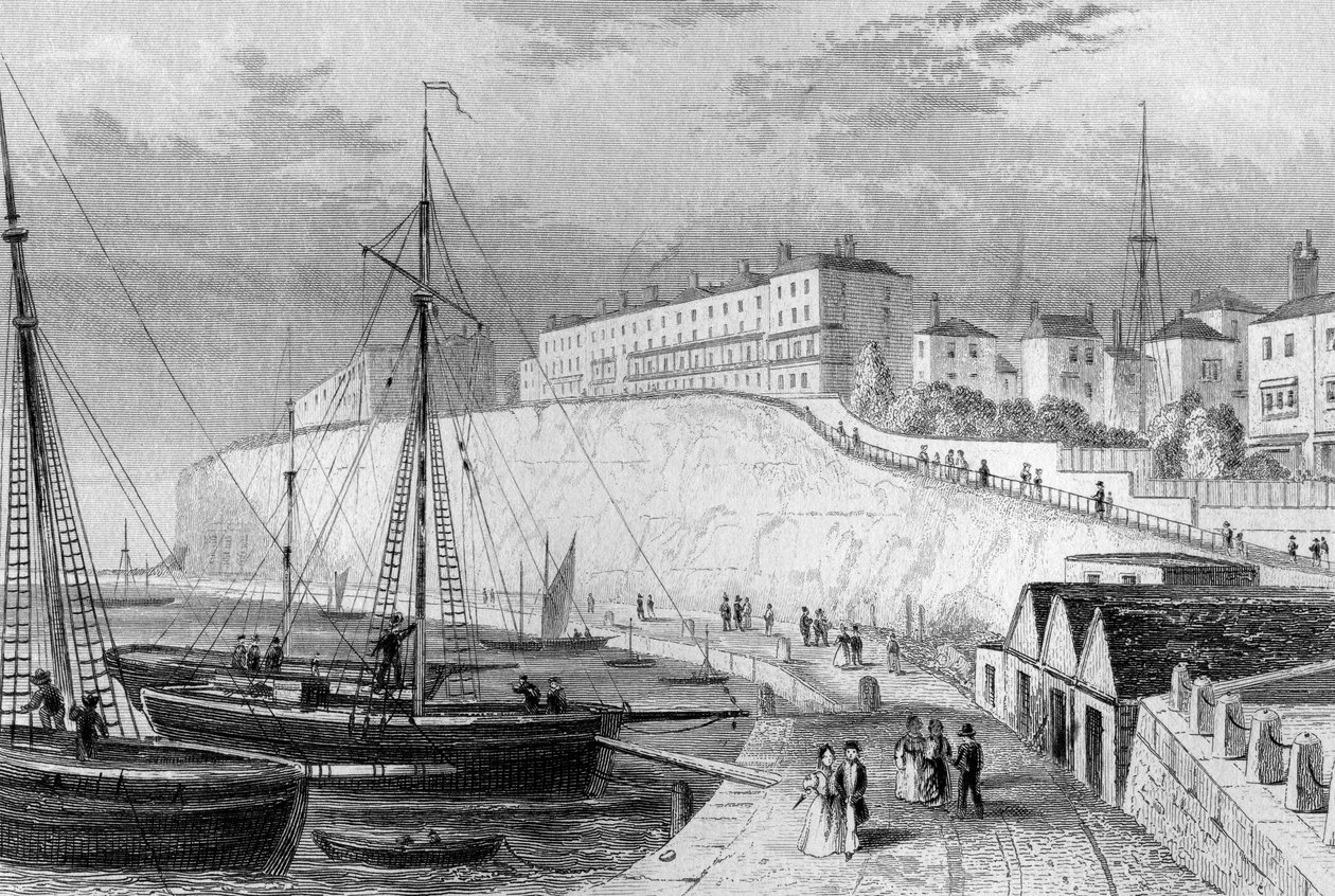Západní útes, Ramsgate, kolem roku 1830 od English School