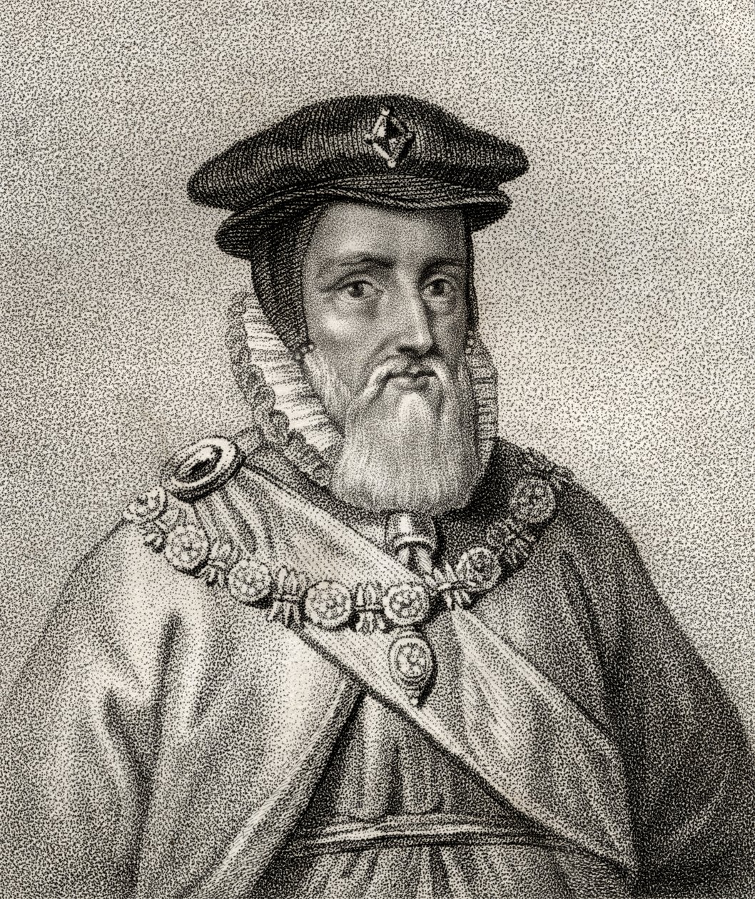 William Cecil, ilustrace z „Katalogu královských a vznešených autorů, svazek II“, vydaného v roce 1806 od English School