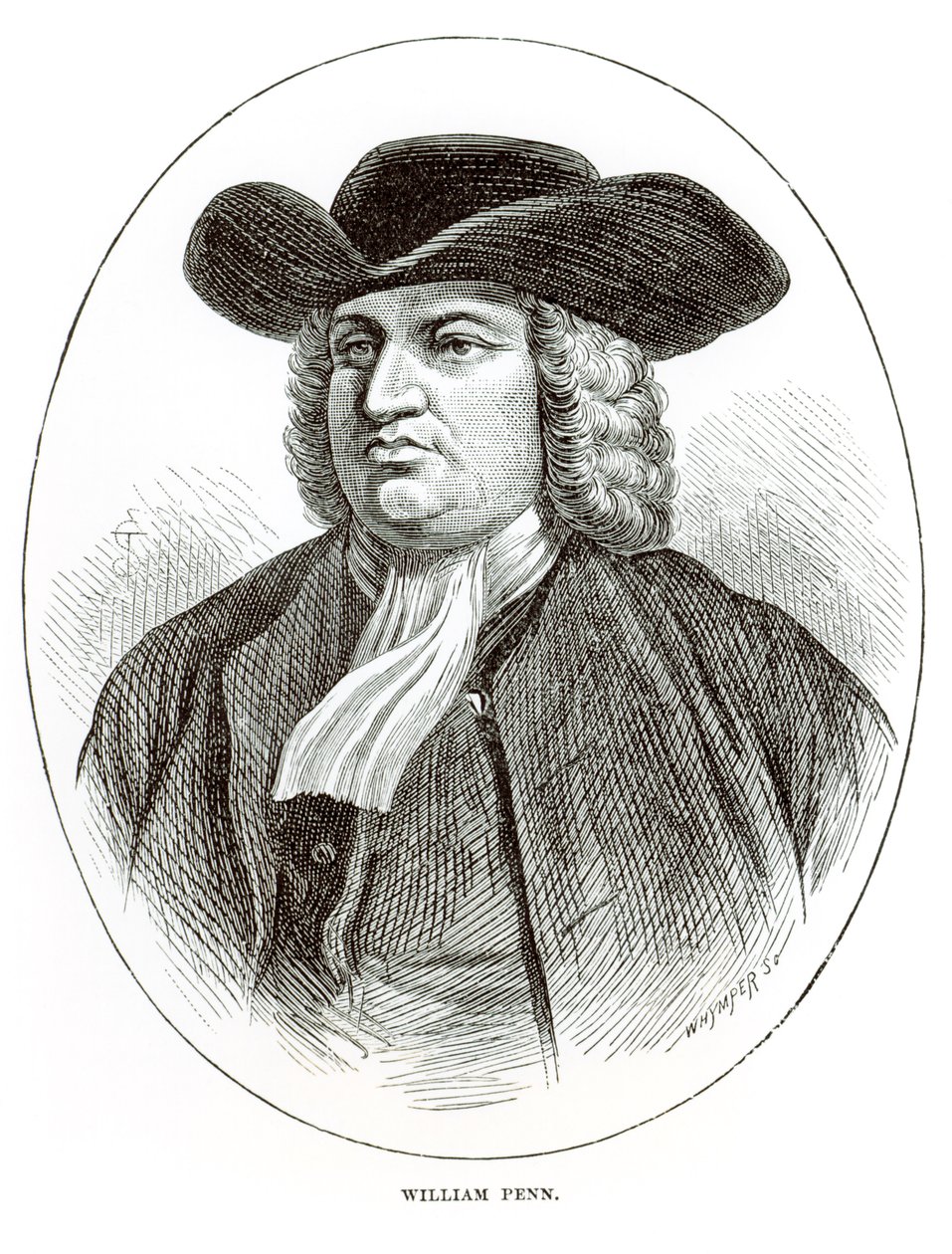 William Penn (1644-1718) vyryl Josiah Wood Whymper (1813-1903) od English School