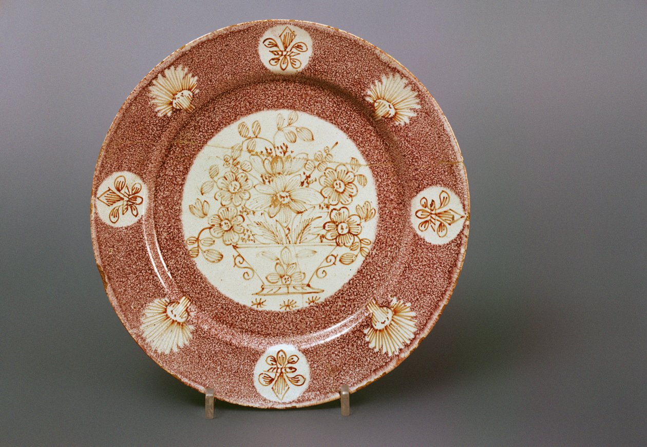 Talíř z delftového nádobí Wincanton, cca 1745 (keramika) od English School