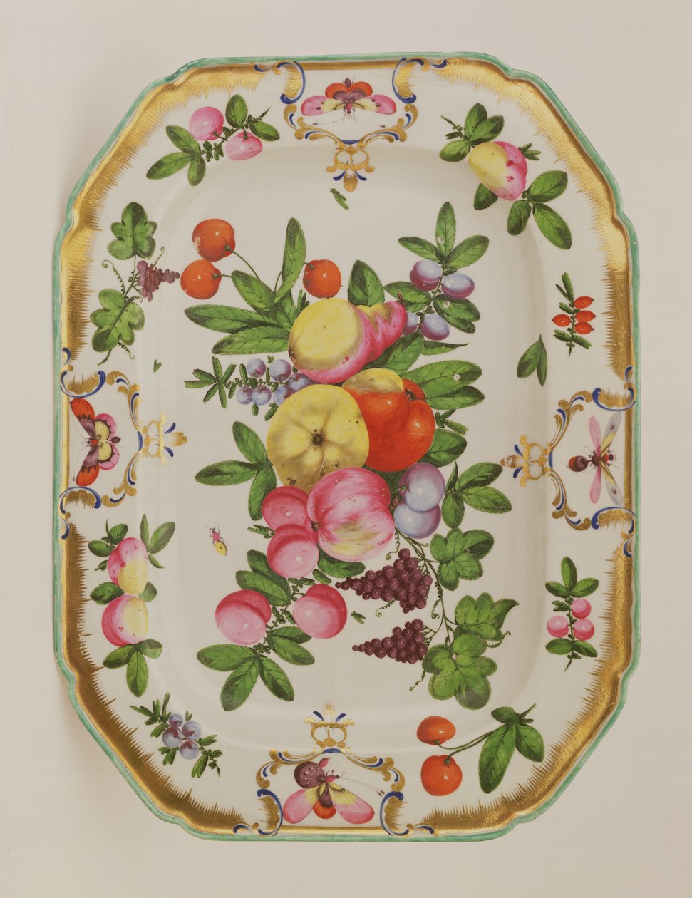 Worcesterská podlouhlá miska ze služby vévody z Gloucesteru, 1775-78 (porcelán) od English School