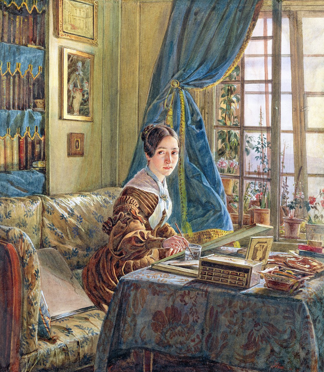 Mladá dívka malování od English School