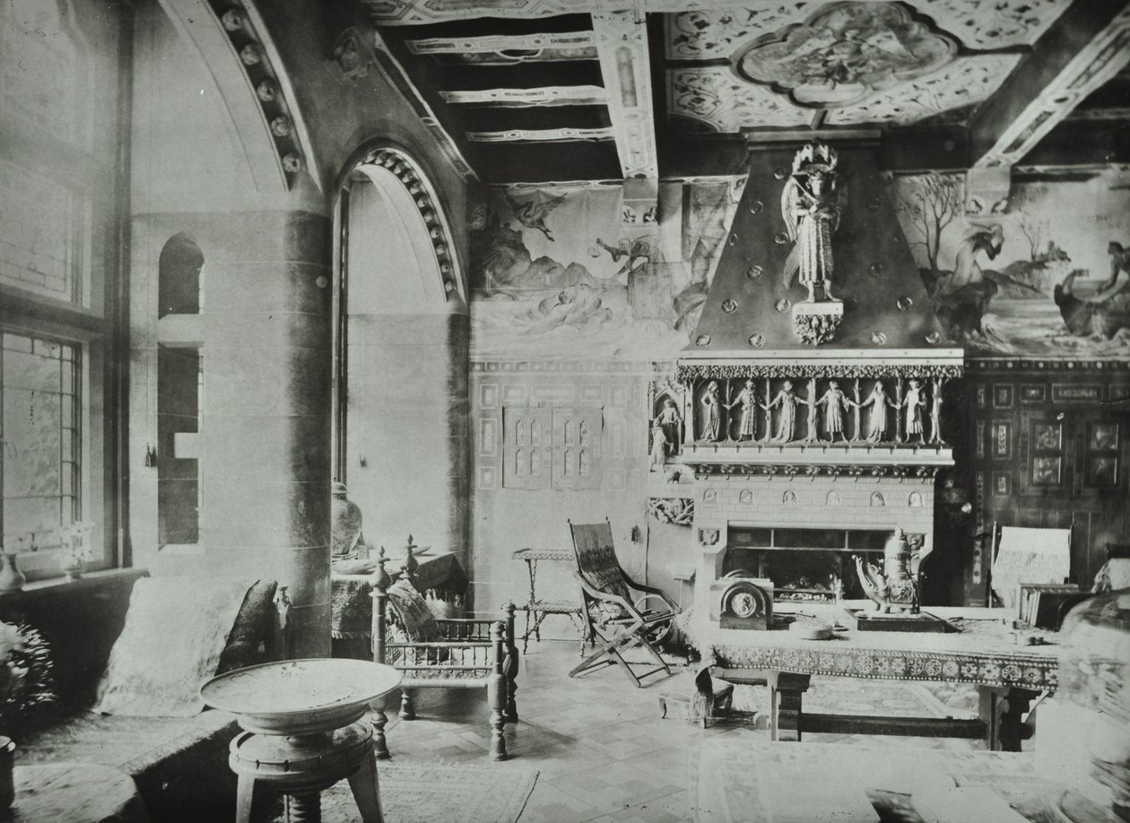 9 Melbury Road: salon, 1890 od English Photographer
