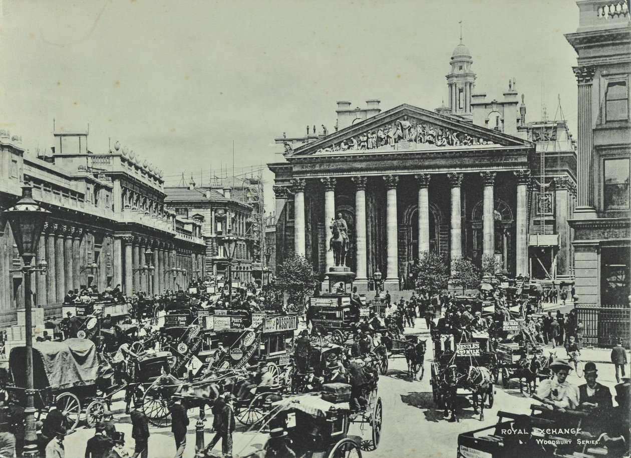 Bank of England, Threadneedle Street, City of London, 1890 od English Photographer