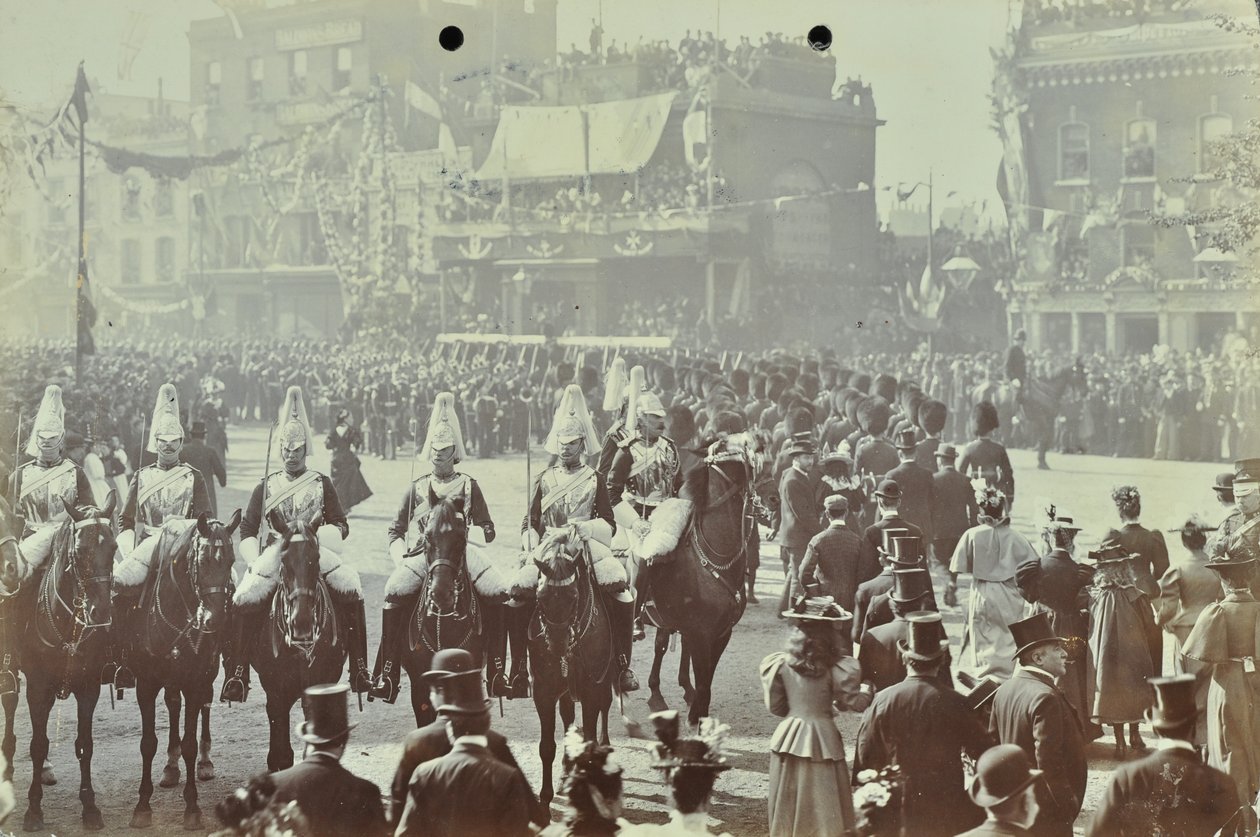 Blackwall Tunnel: paráda jako princ z Walesu, pozdější král Edward VII a princezna Alexandria se účastní slavnostního otevření tunelu, 1897 od English Photographer