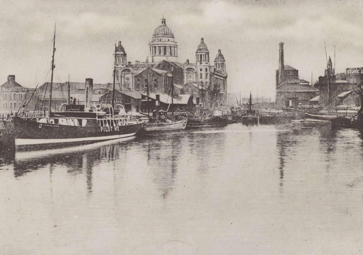 Canning Dock, Liverpool (černobílá fotografie) od English Photographer