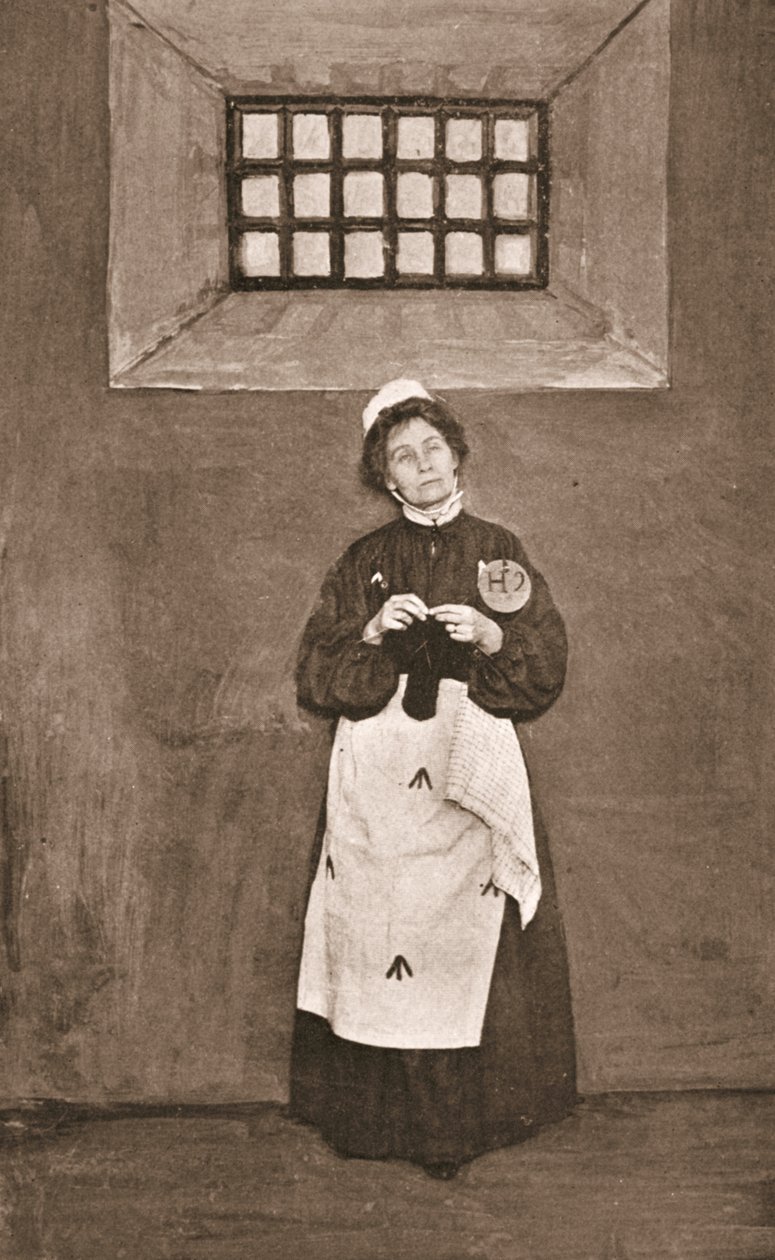 Emmeline Pankhurst v cele ve věznici Holloway od English Photographer