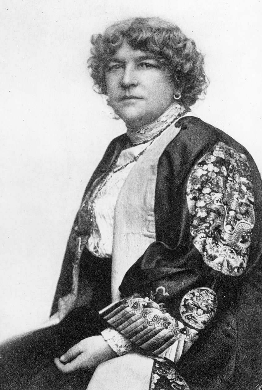 Fanny Stevenson, manželka Roberta Louise Stevensona (černobílá fotografie) od English Photographer