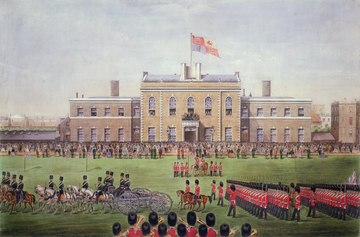 Grand Parade of the Hon Artillery Company, vyrytý H. Billingsley podle fotografie Colemana, 1865 od English Photographer