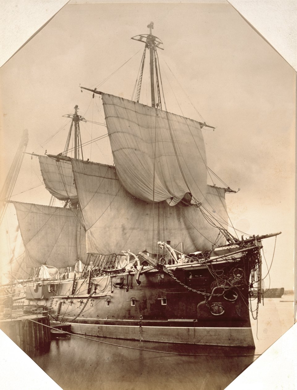 HMS Triumph, 1870 (sépiová fotografie) od English Photographer