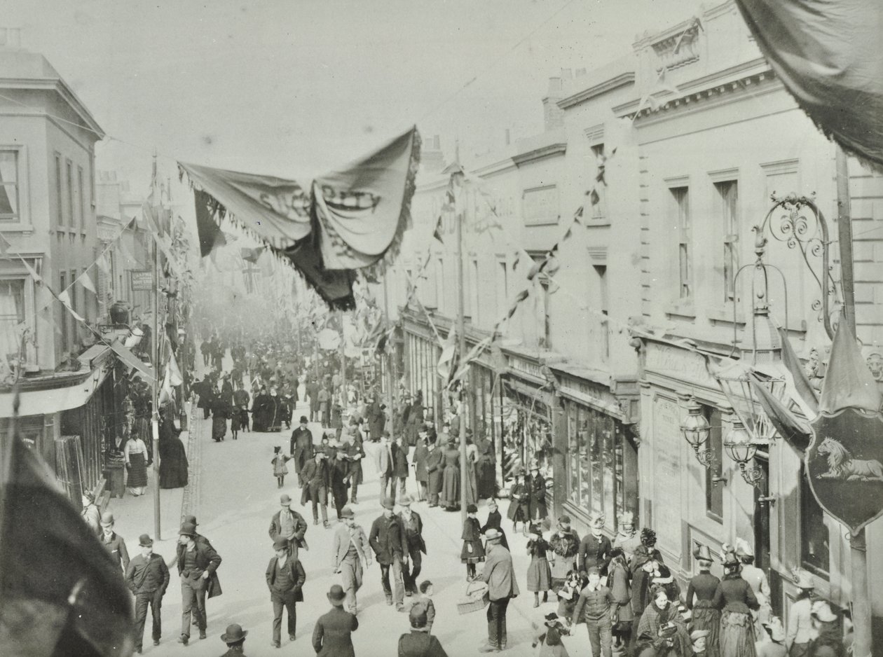 Hare Street: otevření trajektu Woolwich, 1889 od English Photographer