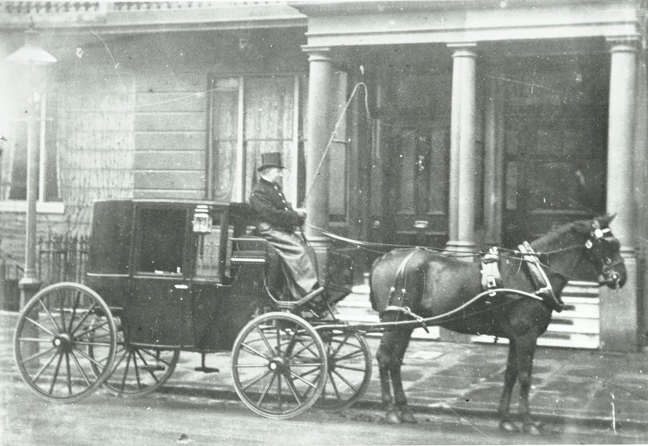 Kabina tažená koňmi, 1890 od English Photographer