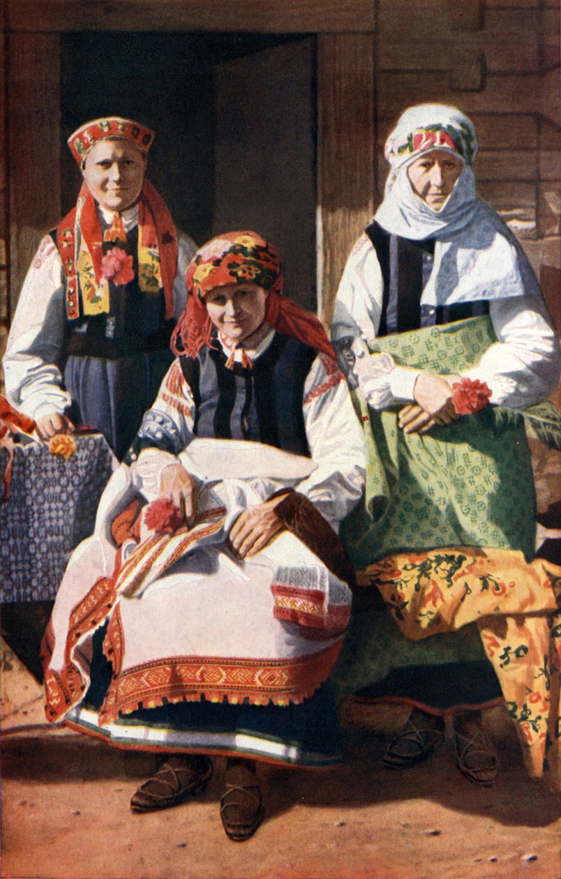 Lotyšsko: (barevné foto): rolníci z Rucavy (barevné foto) od English Photographer