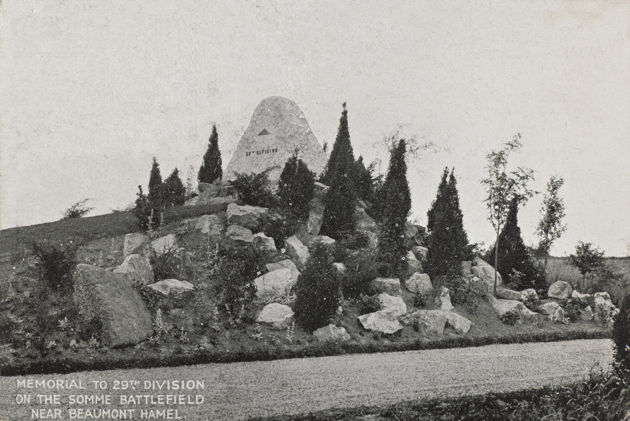 Památník 29. divize na bitevním poli Somme poblíž Beaumont Hamel od English Photographer