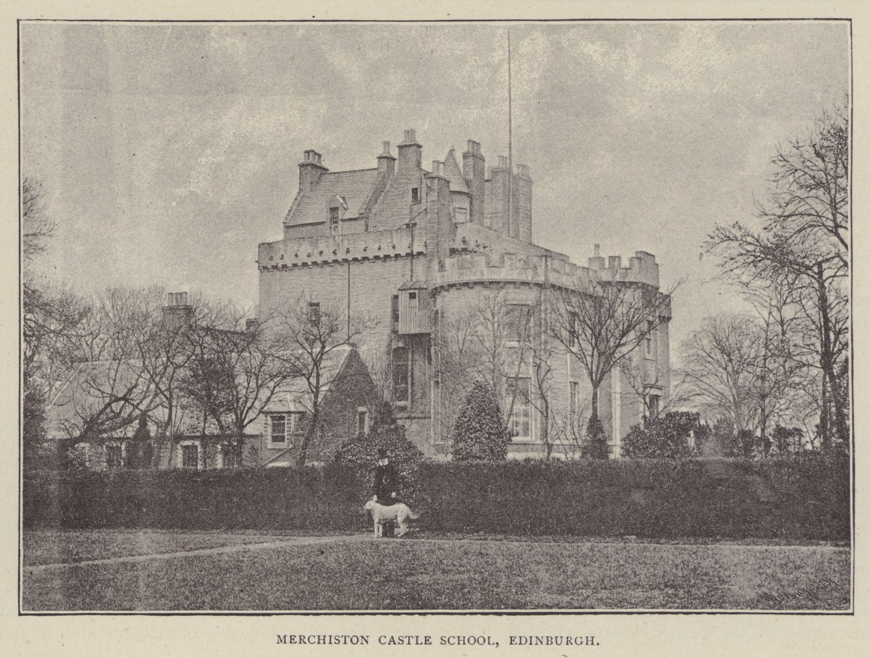 Merchiston Castle School, Edinburgh (rytina) od English Photographer