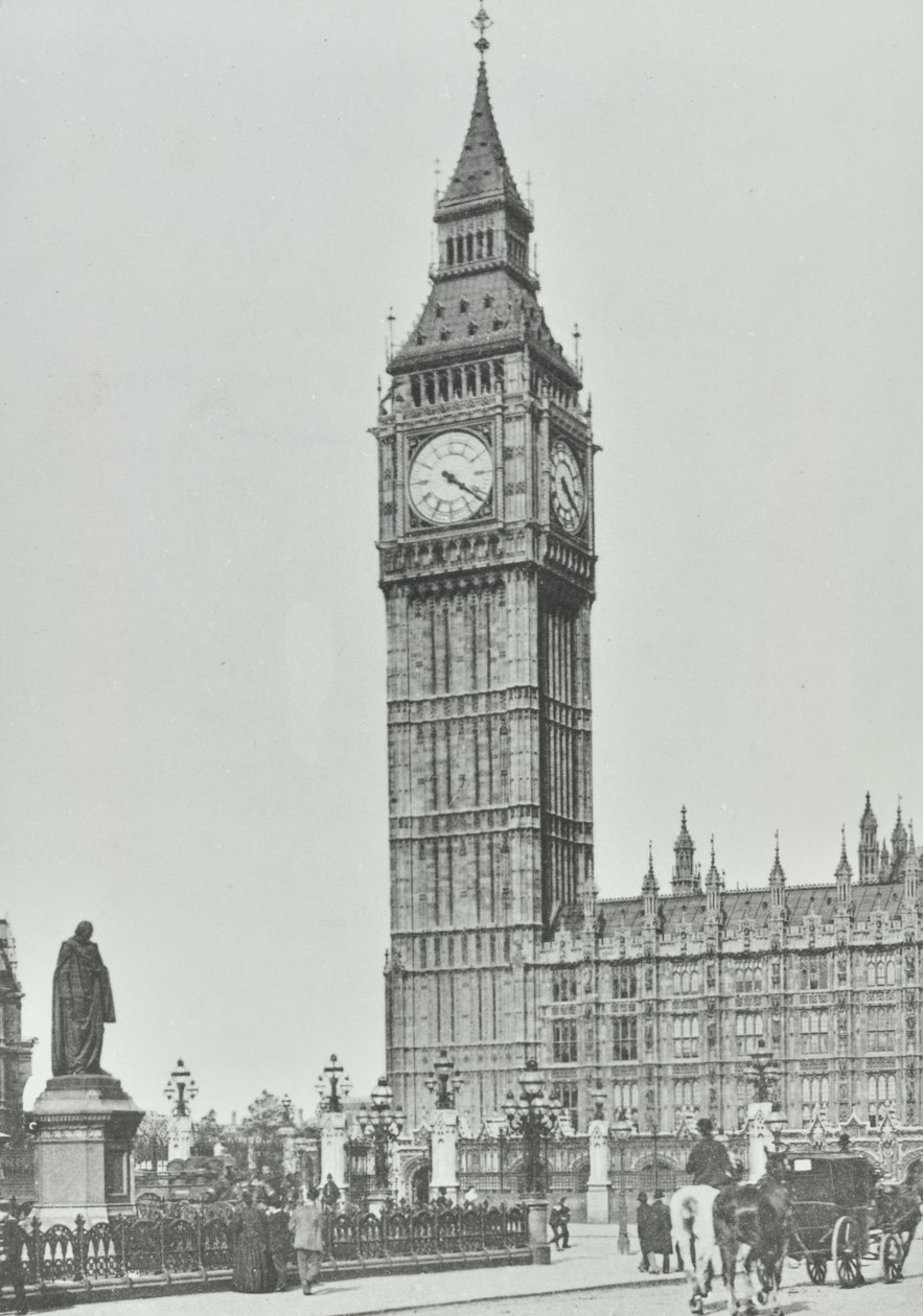 Parliament Square, Westminster LB: Big Ben, 1896 od English Photographer
